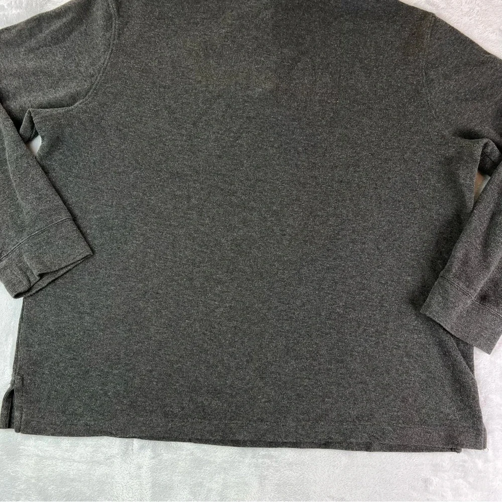 Polo Ralph Lauren Estate Rib Size XL Sweater Dark Gray 1/4 Zip Knitted‎ Pullover